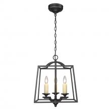  3072-3P NB - Athena NB 3 Light Pendant in Natural Black